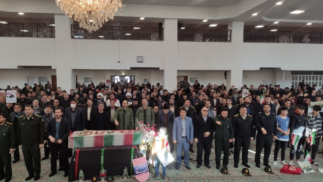 استقبال مردم ولایی و شهیدپرور مشگین شهراز شهید گمنام دفاع مقدس